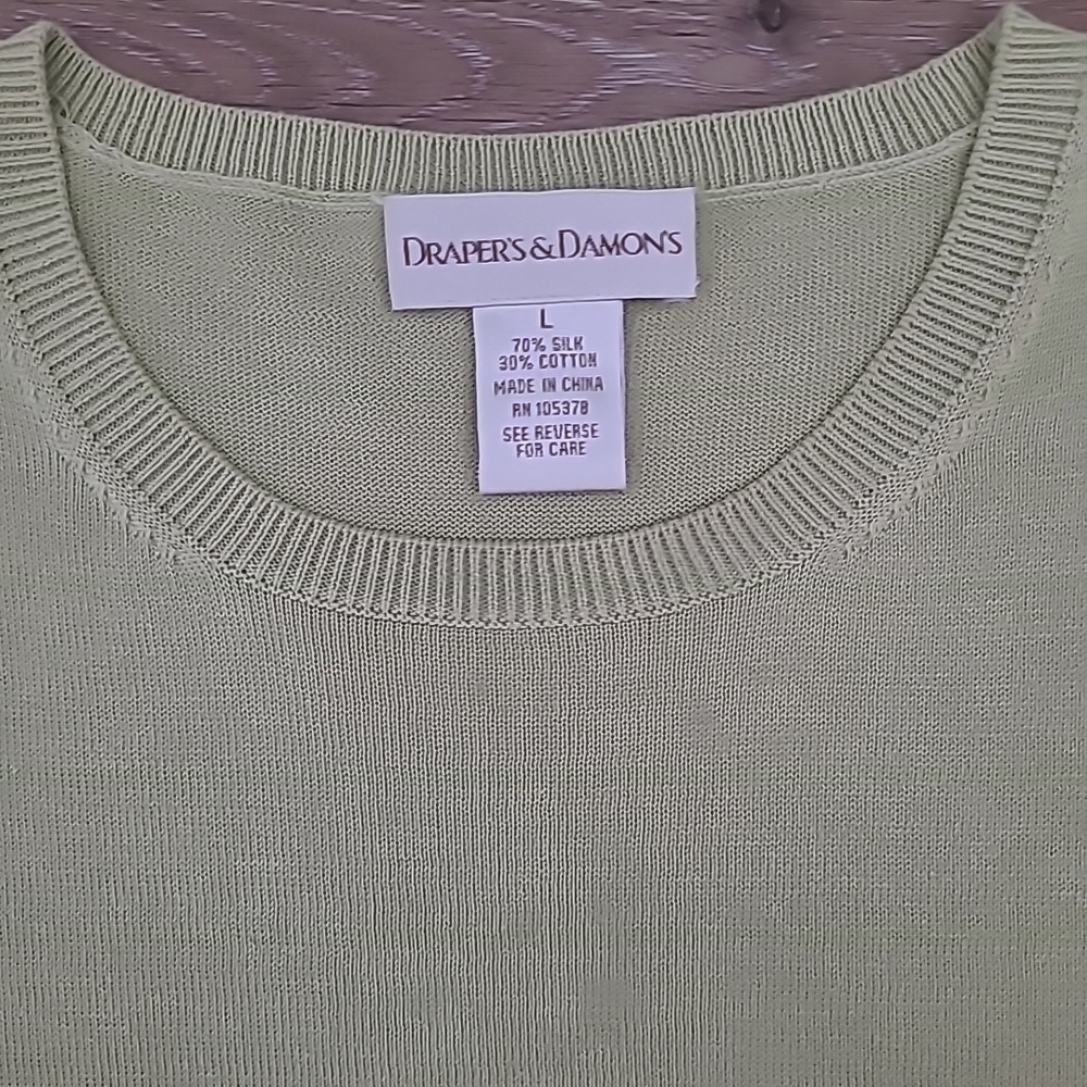 Draper's & Damon's Women's Short Sleeve Tee -Mint Green Size L